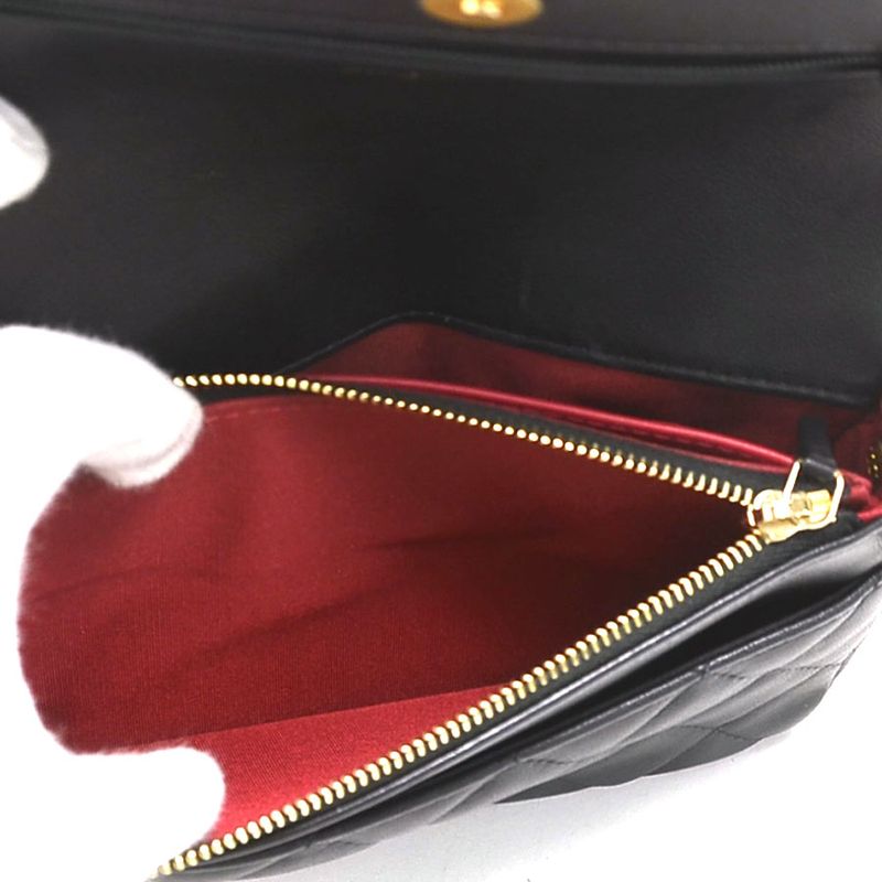 Chanel Shoulder Lambskin Black Wallet — view 6