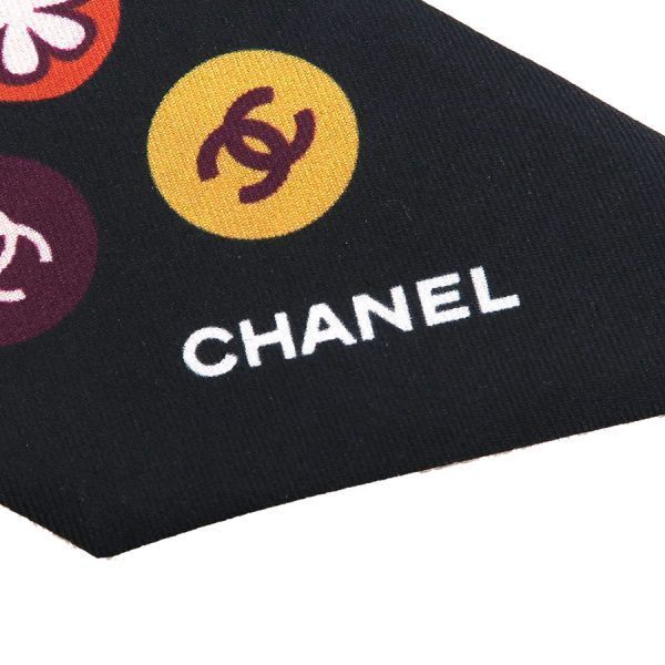 Chanel Floral Pattern Black & Pink Headband — view 3