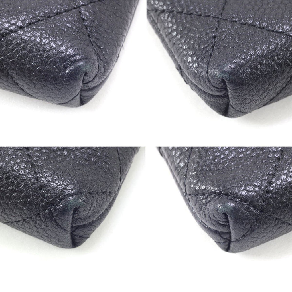 Chanel Wallet Coin Case Caviar Leather Black Ring — view 7