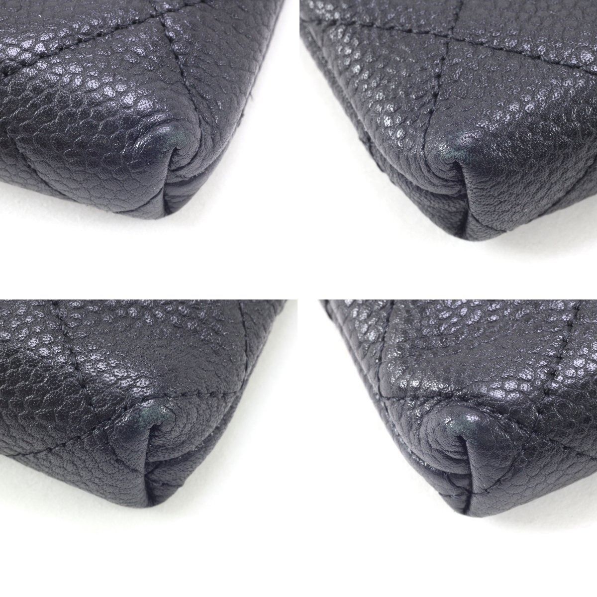 Chanel Wallet Coin Case Caviar Leather Black Ring — view 7