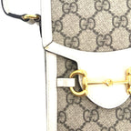 Gucci GG Supreme Shoulder Bag Horsebit Beige — view 6