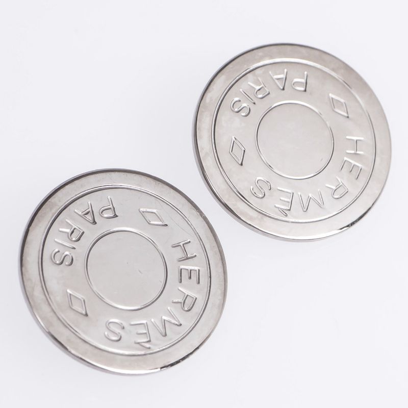 Hermes Serie Earrings Silver Accessories — view 3