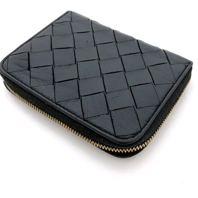 Bottega Veneta Coin Case Black Intrecciato — view 5