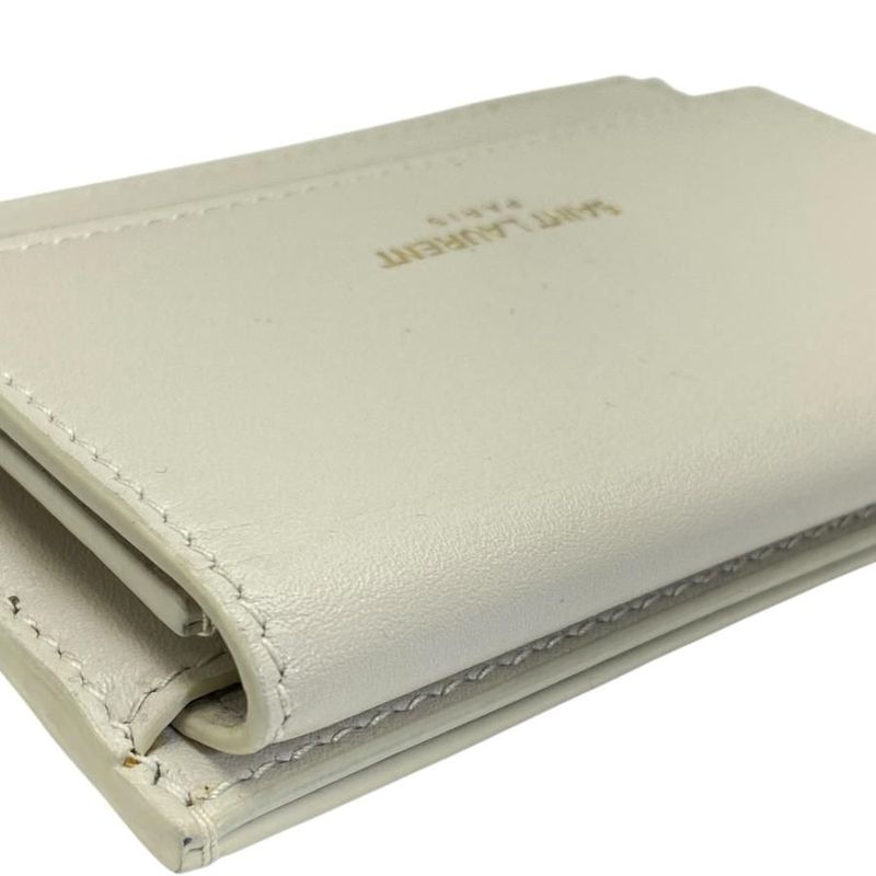 Saint Laurent Card Case Pass Coin Purse Compact Logo — view 4