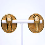 Christian Dior Vintage Gold Plated Blue 35.5 g Earrings — view 4