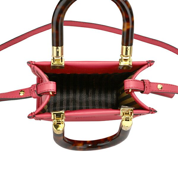 Fendi Shoulder Bag Mini Sunshine Shopper Pink — view 5