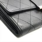 Chanel Quilted CC Logo Turnlock Wallet Black — view 4