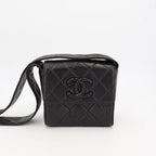 Chanel Quilted Shoulder Bag Leather Black — view 7