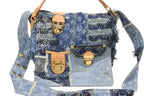 Louis Vuitton Patchwork Posty Messenger Bag Monogram Denim Blue — view 2
