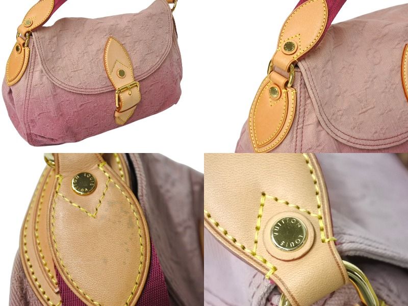 Louis Vuitton Sunray Handbag Monogram Denim Leather Pink Gradient — view 4