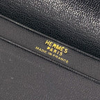 Hermes Bifold Billfold Black Wallet — view 5