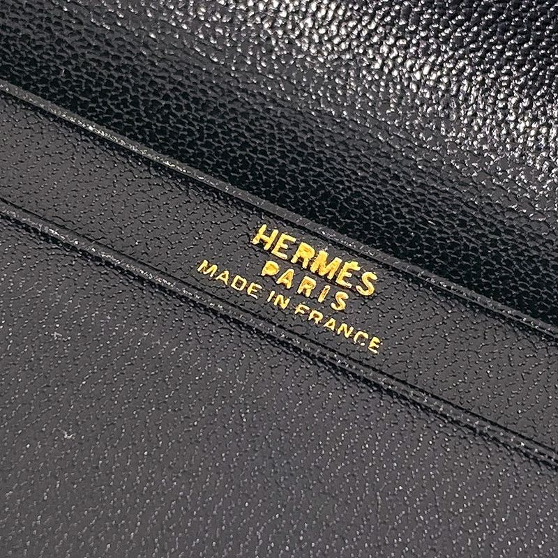 Hermes Bifold Billfold Black Wallet — view 5