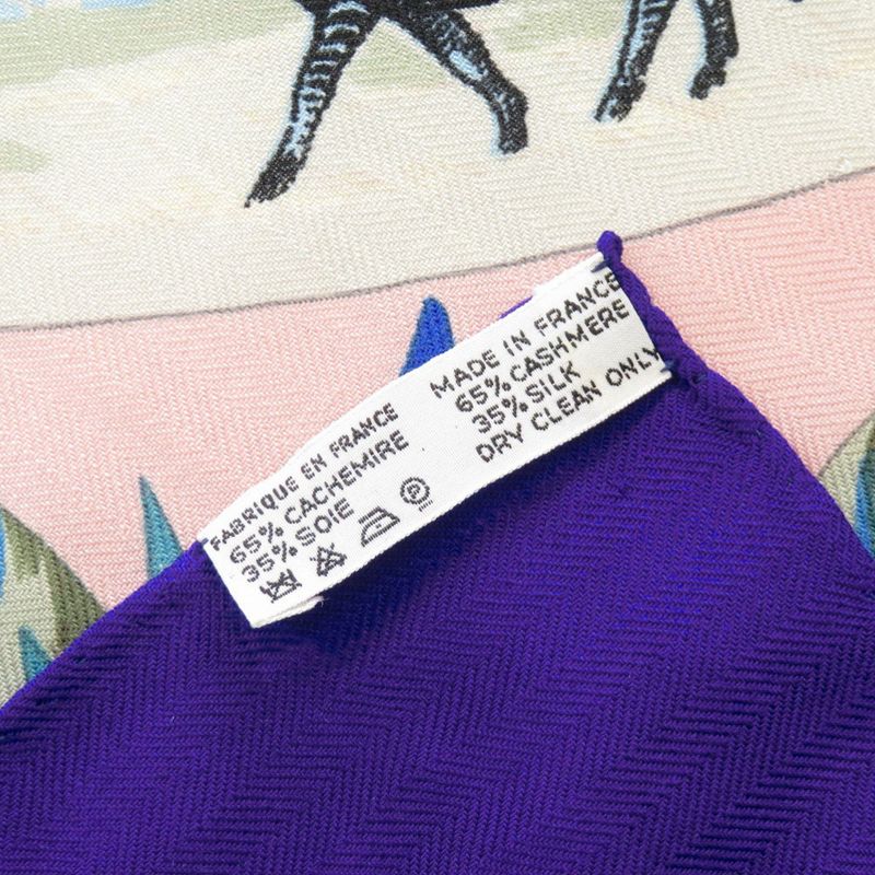 Hermes Carre 140 Tropiques Cashmere Silk Multicolor Scarf 0823 — view 5