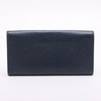Louis Vuitton Epi Portefeuille Emilie Zipper Long Wallet Andigo Blue — view 6