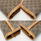 Celine Macadam Pattern Vintage Brown Clutch Bag — view 5