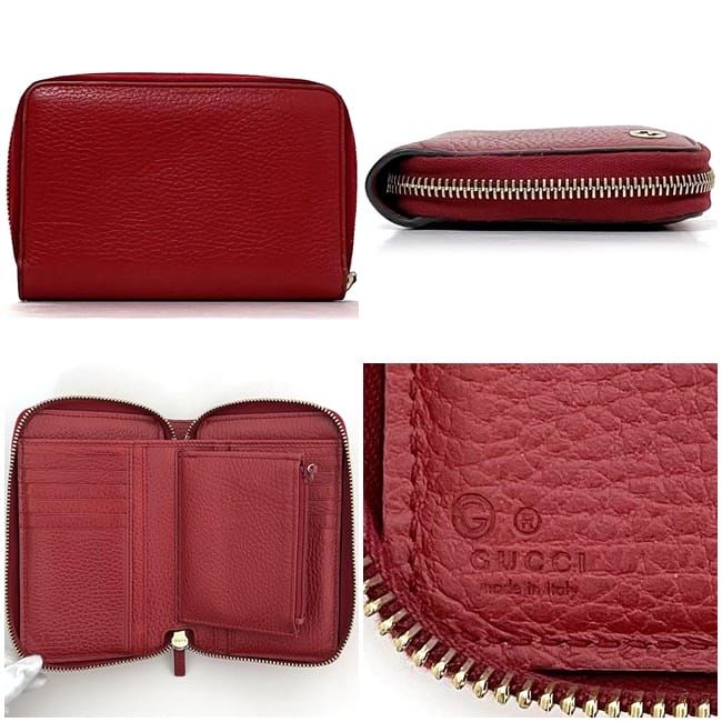 Gucci Round Zipper Wallet Red Interlocking — view 2