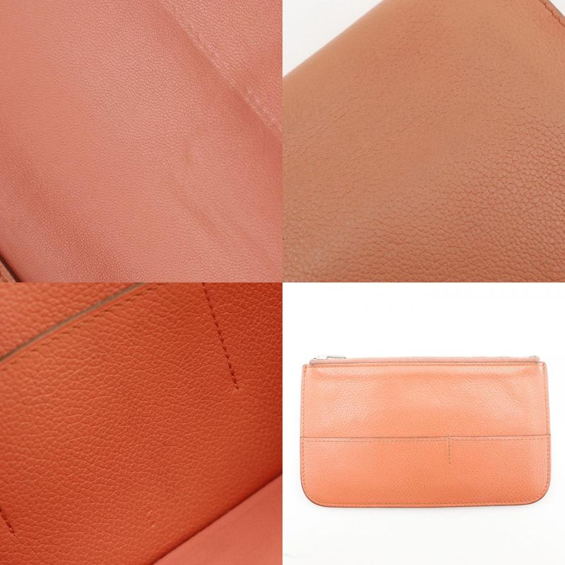 Hermes Dogon GM Chevre Pink R Long Wallet — view 9