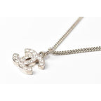 Chanel Coco Mark CC Rhinestone Silver White — view 5