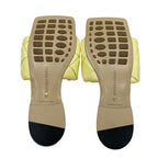 Bottega Veneta Lido Sandals Shoes Leather Yellow Flat Mules Intrecciato — view 6