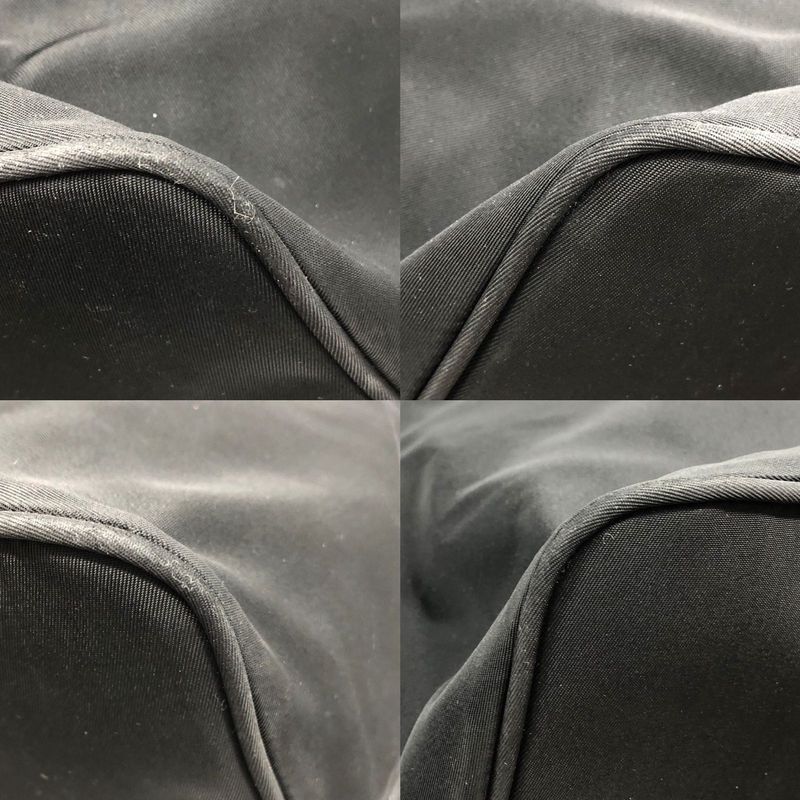 Prada Nylon Tote Handbag Triangle Plate Logo A4 Compartment Black Men — view 9