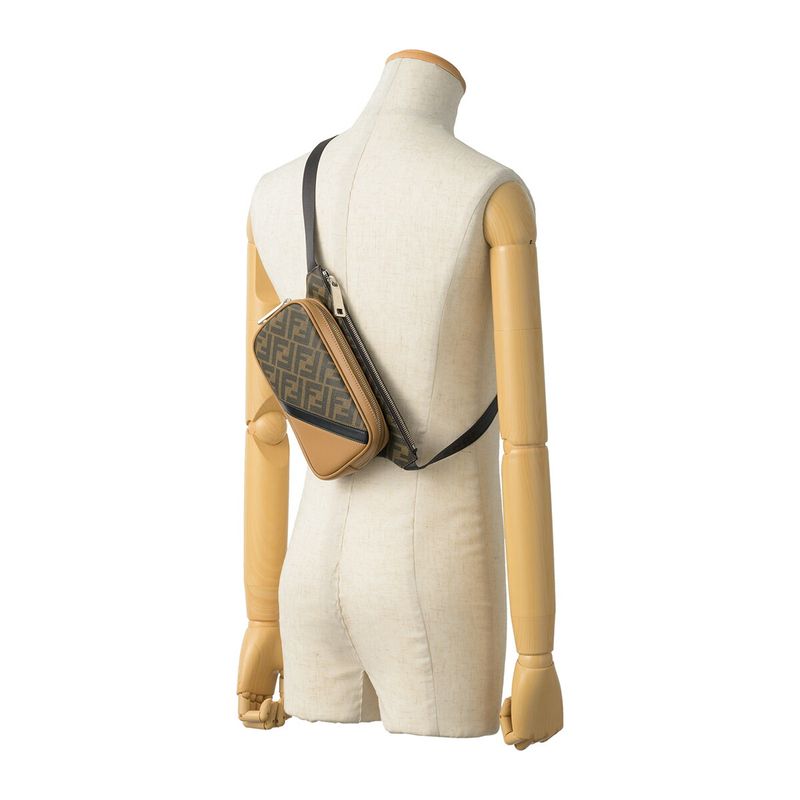 Fendi Waist and Body Bag Diagonal Brown — view 6