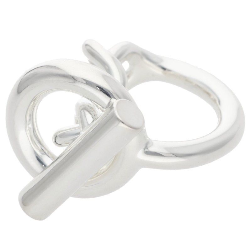 Hermes Croisette Silver Ring 50 10 — view 5
