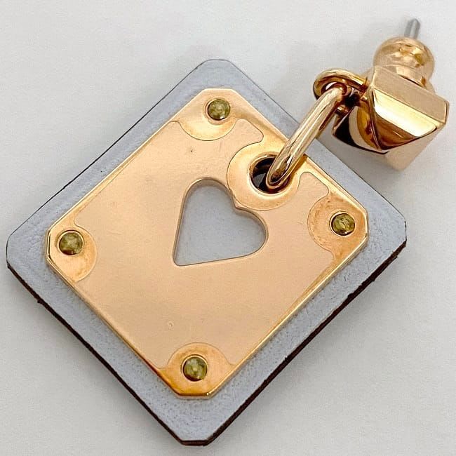 Hermes Earrings As de Coeur Pink — view 6