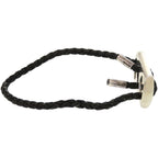 Hermes Leather Silver 925 Black Hardware Bracelet 1124 — view 5