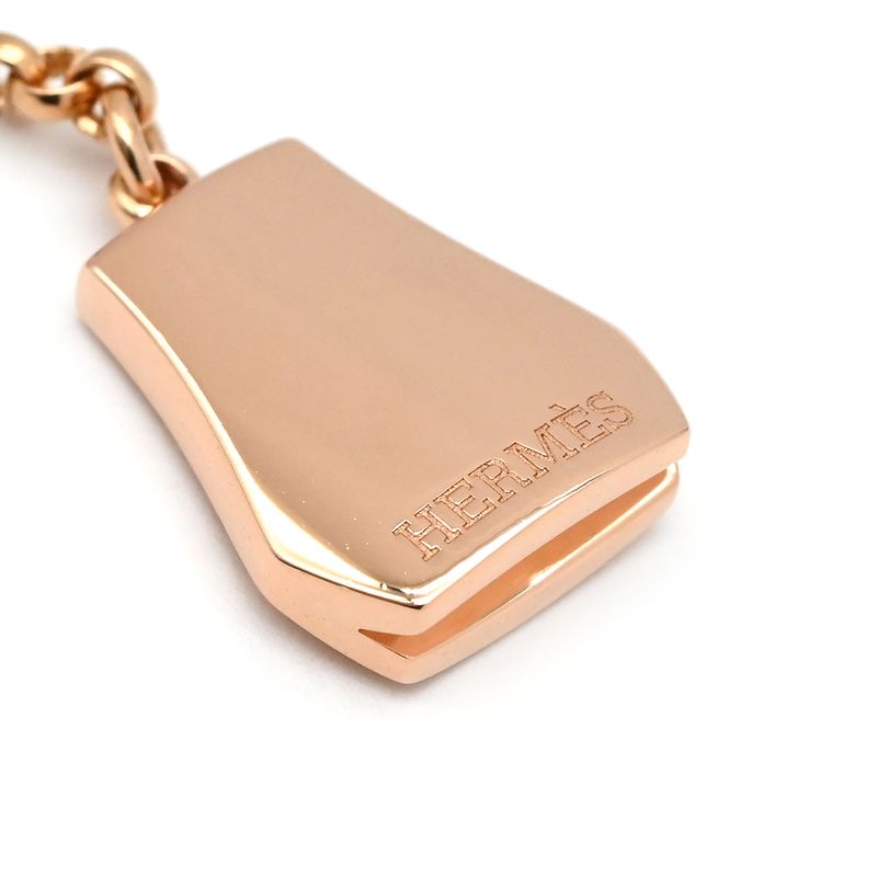 Hermes Earrings Kelly Clochette 18K Pink Gold Rose 750 AU Drops — view 5