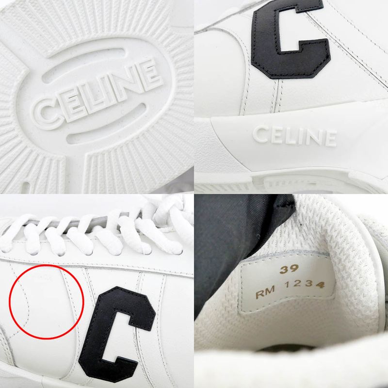 Celine Sneakers White Black 35929 Size 39 Shoes — view 9