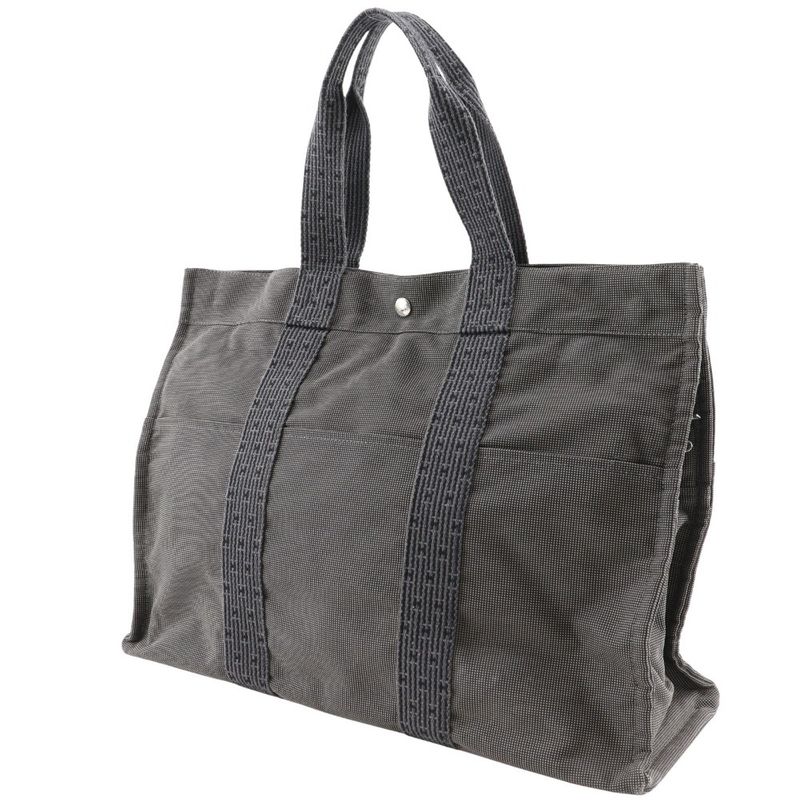 Hermes Her Line Herbag Tote GM Nylon Canvas Gray Bag — view 2