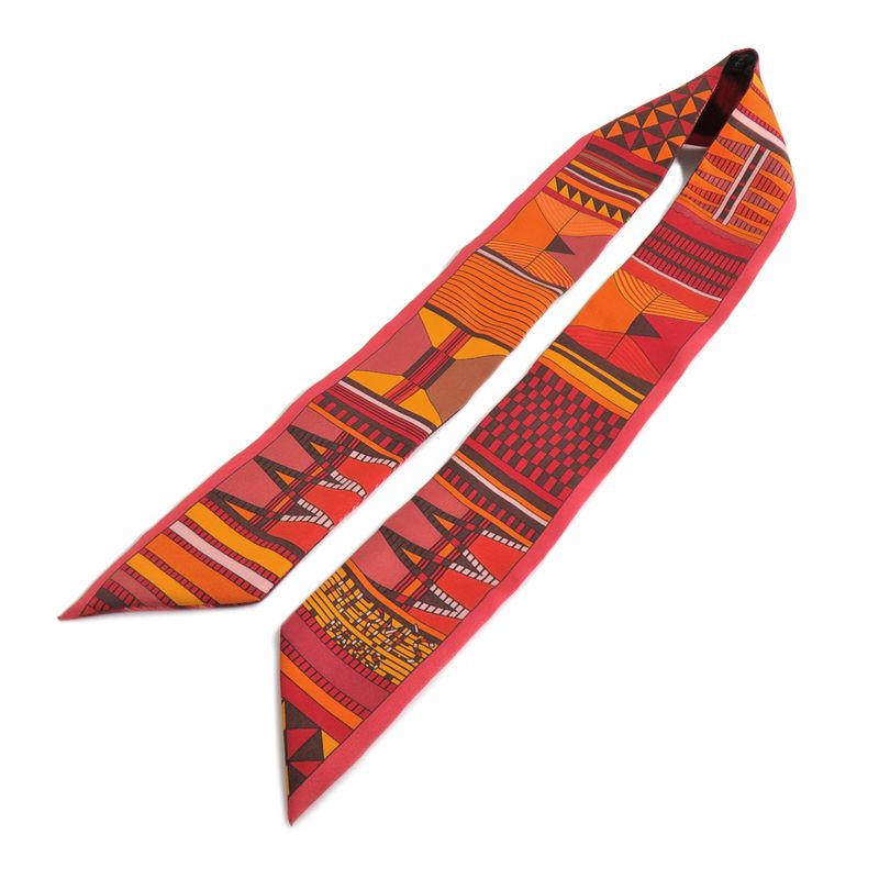 Hermes Twilly Wild And Camouflage Pelages ET Red Orange — view 3