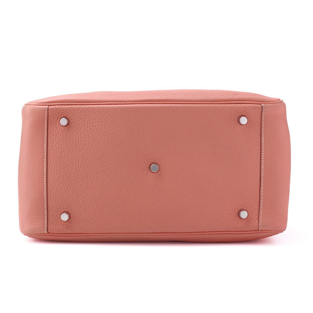Hermes Lindy 34 Shoulder Bag Taurillon Clemence Crevette Silver — view 5