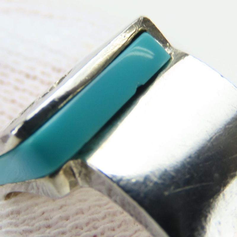 Hermes Ring Candy 51 Silver 925 11.1 g Light Blue H Logo — view 9