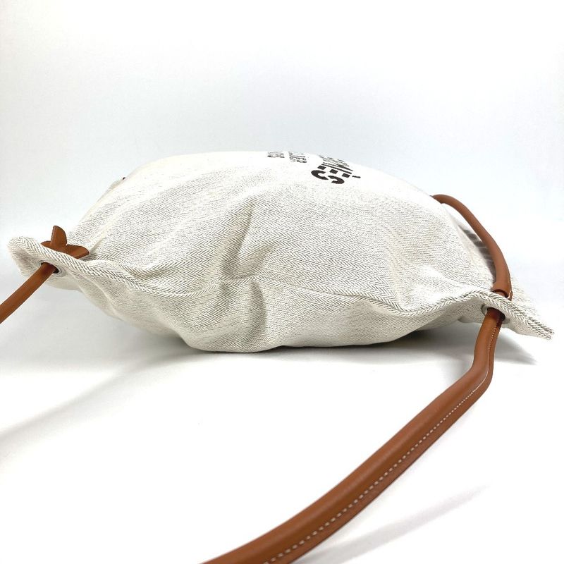 Hermes Backpack Aline MM Toile Chevron Beige — view 3