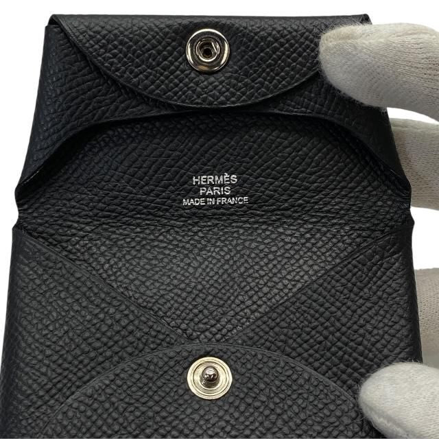 Hermes Bastia Coin Case Compact Wallet Mini Square Vaux Epson — view 8