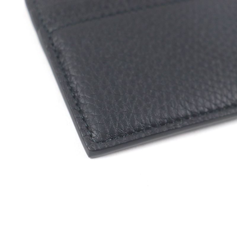 Gucci Silver Logo Hardware Leather Card Case Business Holder Black — view 7