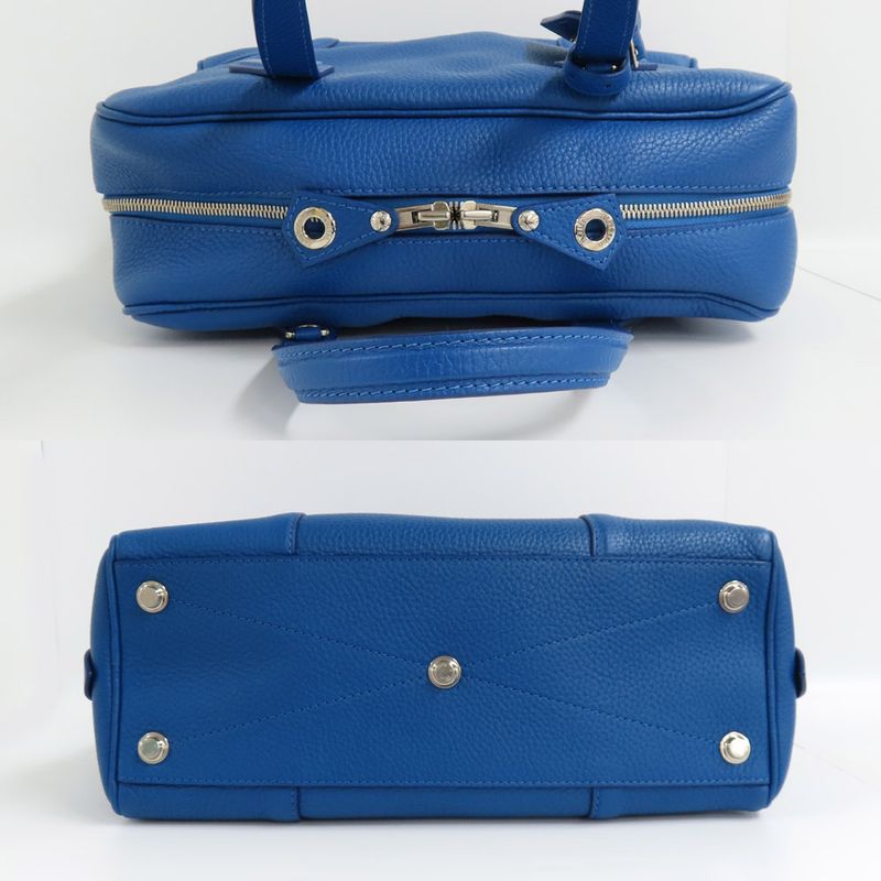 Louis Vuitton Dora Soft MM Shoulder Bag 2-Way Blue Silver — view 4