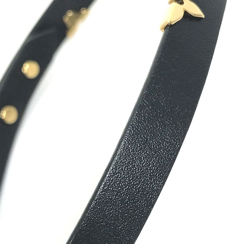 Louis Vuitton Bracelet Daily Monogram Studded M6557 F Leather Black — view 9