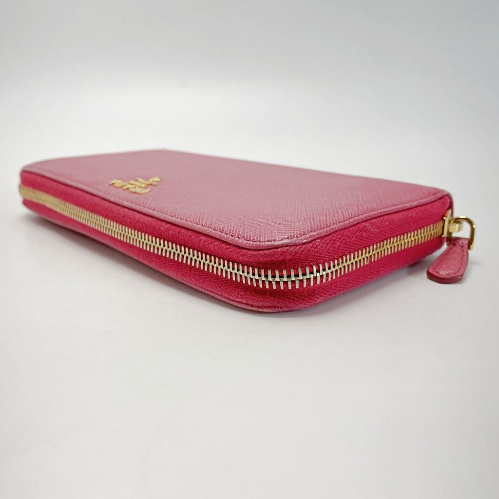 Prada Portafoglio Lampo Gold Zipper 1 Ml506 Pink Wallet — view 2