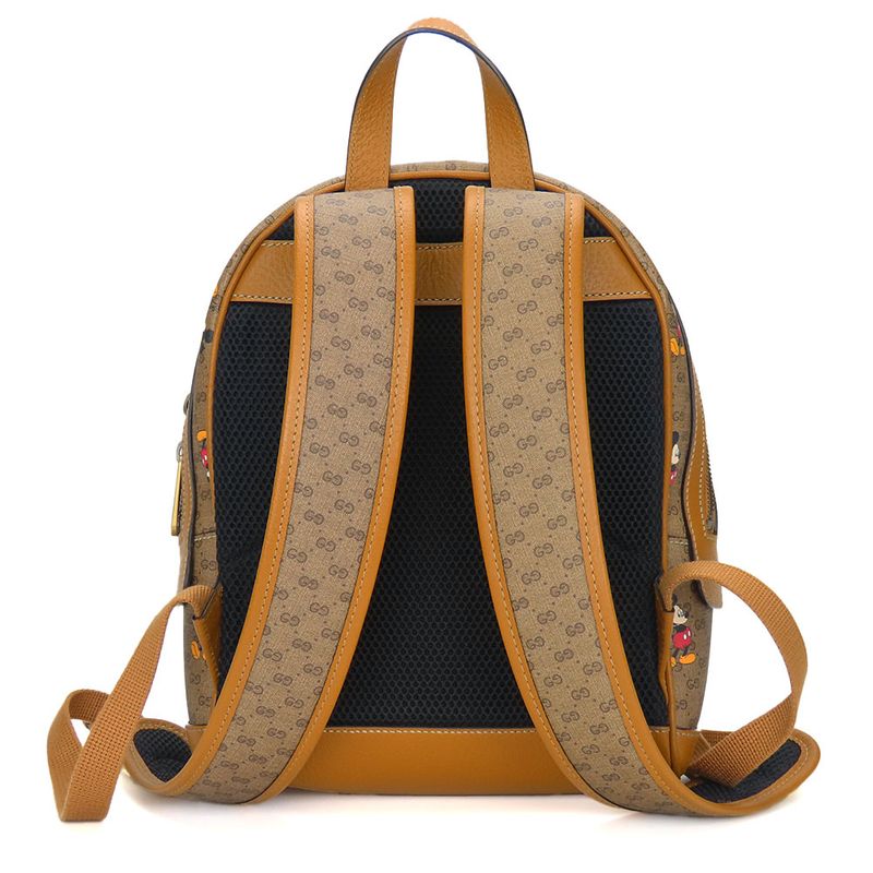 Gucci Backpack Daypack Small GG Supreme Canvas Brown Camel — view 3