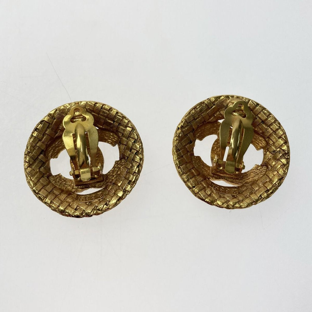 Chanel Coco Mark Round Earrings GP Gold 29 Vintage — view 3