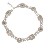 Christian Dior Vintage Metal Stone Silver Necklace Earrings 0757 — view 5