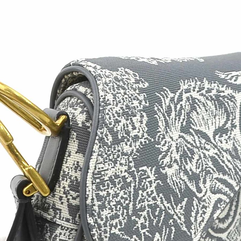 Christian Dior Saddle Bag Toile de Jouy Reverse Jacquard — view 6