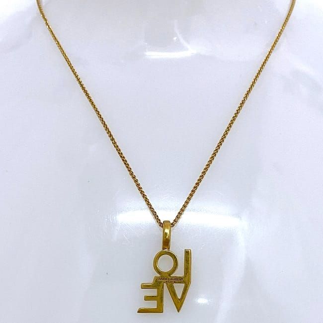 Saint Laurent Love Necklace Gold Y1500 — view 4