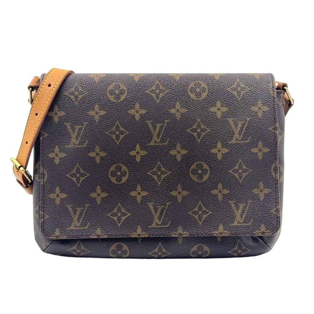 Louis Vuitton Limited Musette Tango Short Strap Monogram Leather Brown Shoulder