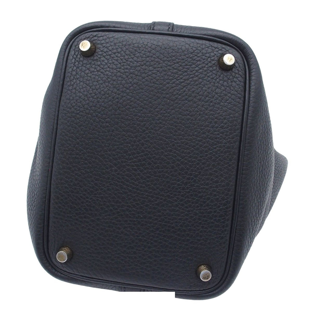 Hermes Picotin Lock PM Black Gold Taurillon Clemence Handbag — view 3
