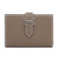 Hermes Bearn Card Case Etoupe Silver Hardware Veau Epsom