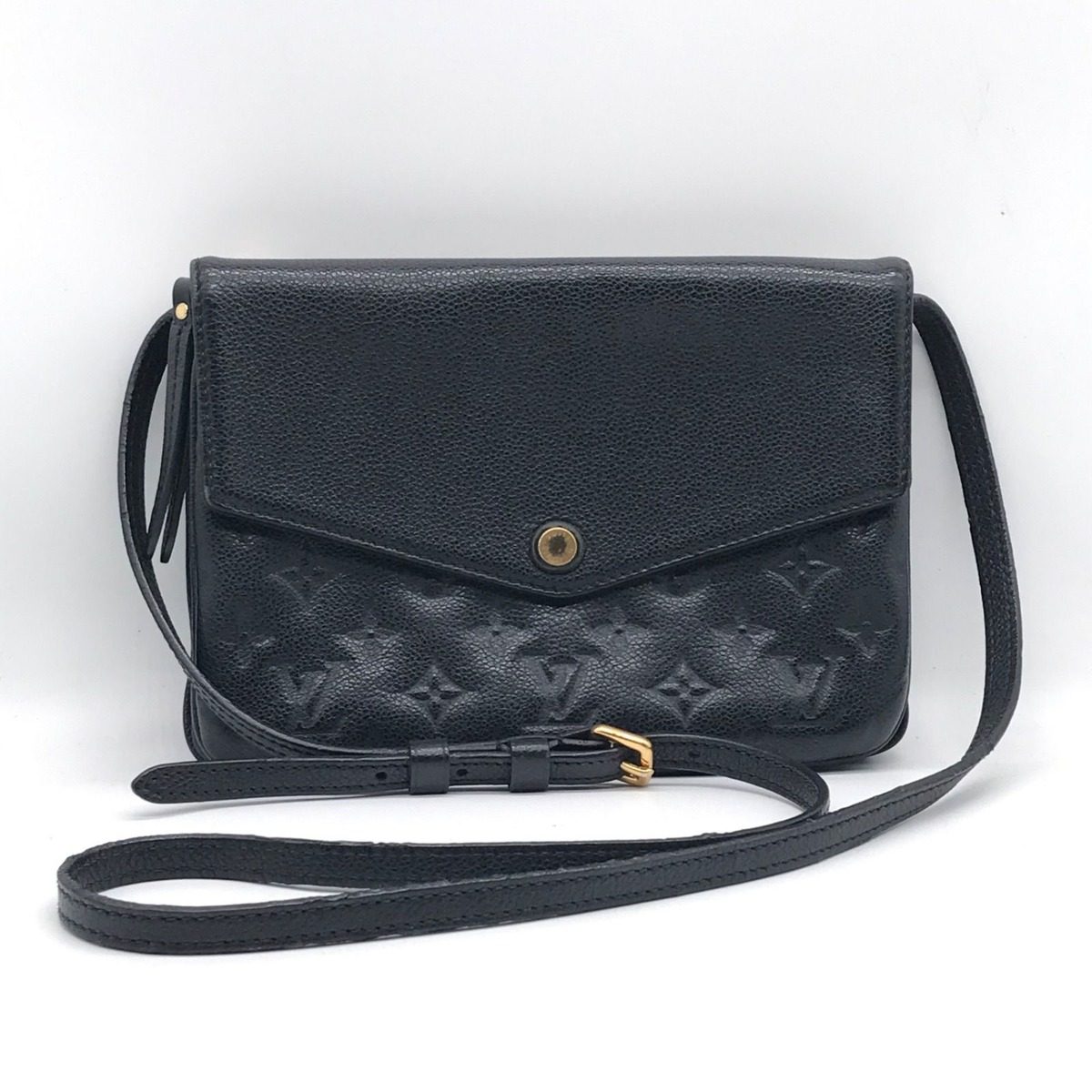 Louis Vuitton Monogram Empreinte Twice Shoulder Bag Noir Price Negotiation