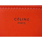 Celine Leather L-shaped Zipper Coin Purse Orange — view 4